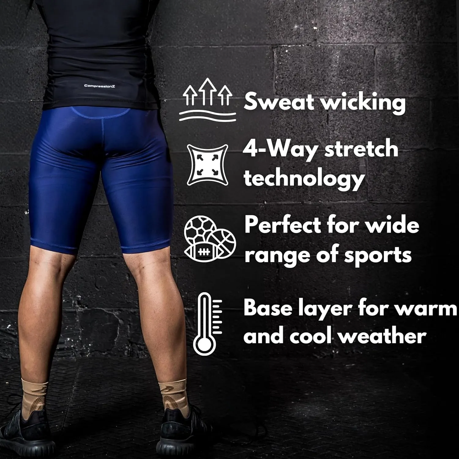 Compression Shorts Men for Biking, Running | Athletic Mens Underwear for Workout
