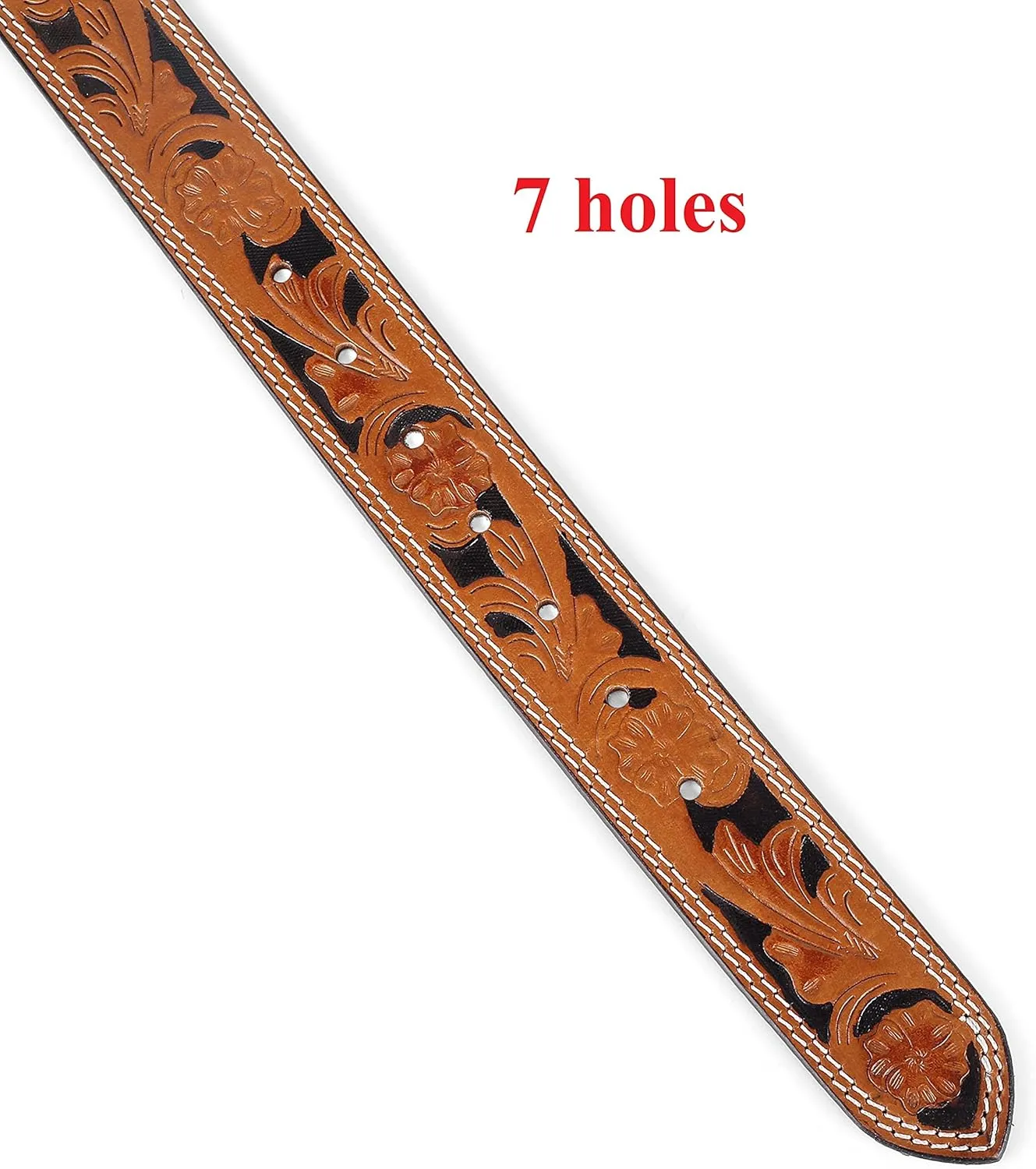 F&L CLASSIC Western Belt without buckle for men ?C Full Grain Leather Cowboy Belts for jeans - One Piece Leather strap belt