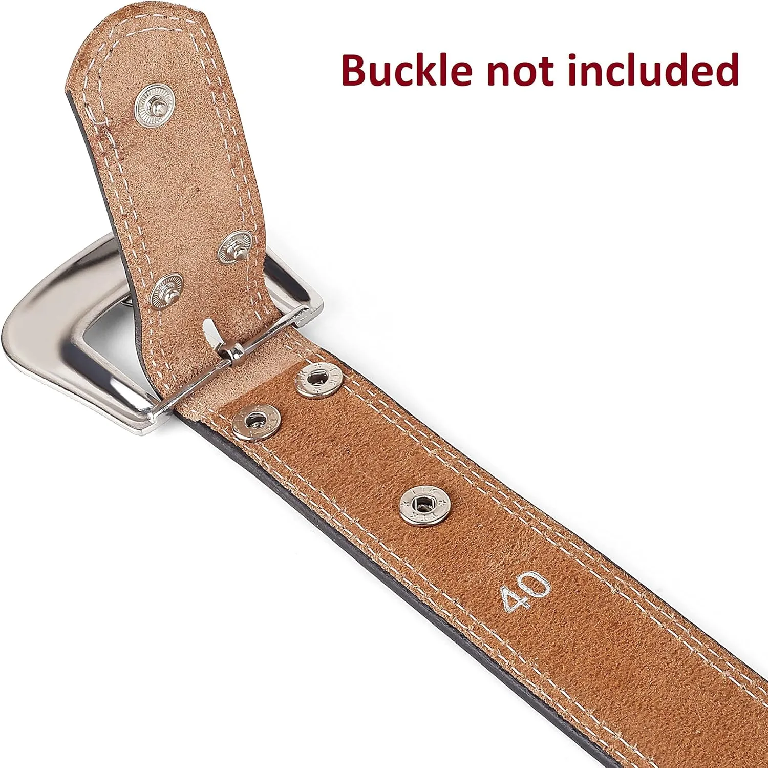 F&L CLASSIC Western Belt without buckle for men ?C Full Grain Leather Cowboy Belts for jeans - One Piece Leather strap belt