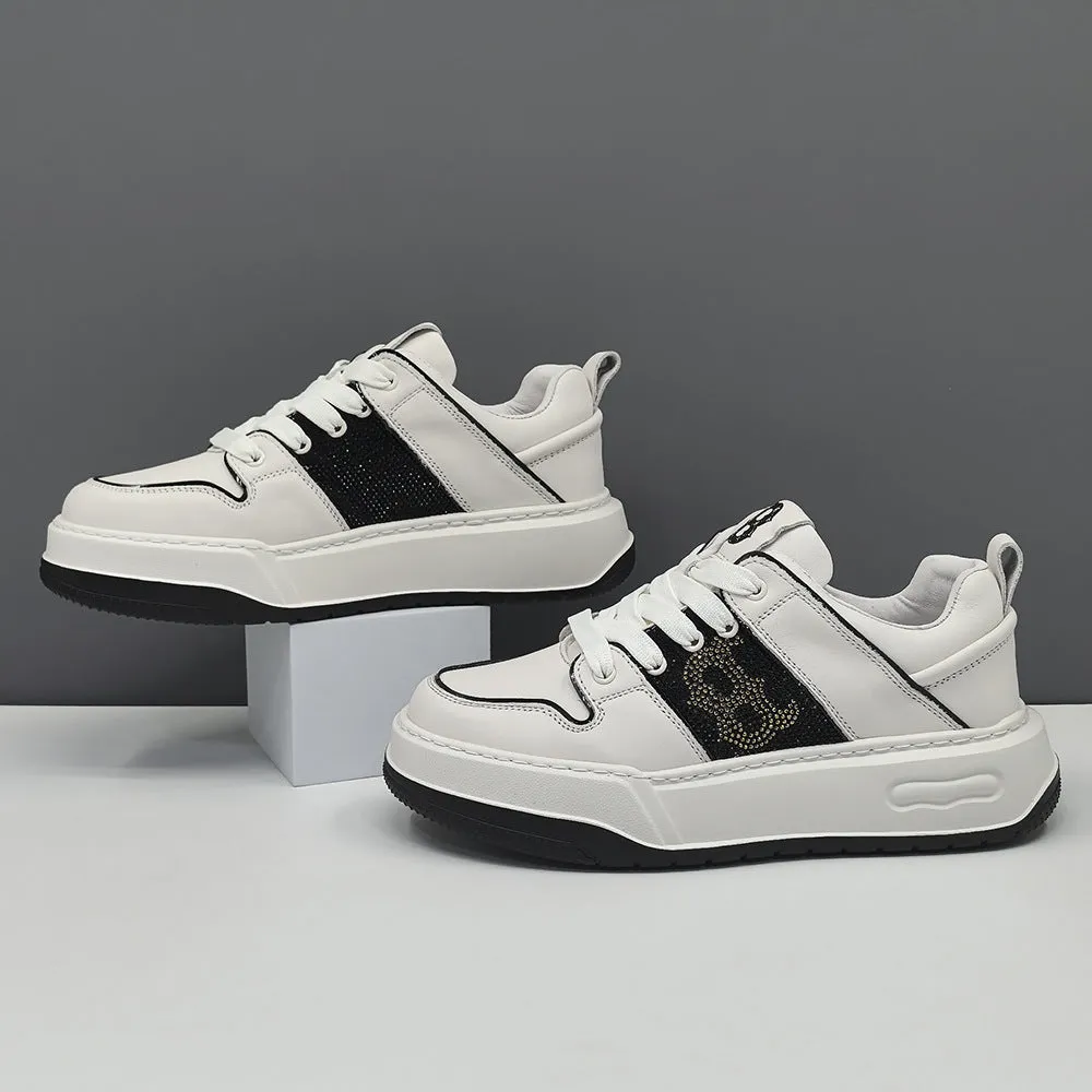 Men Fashion Casual Leather Court Sneakers