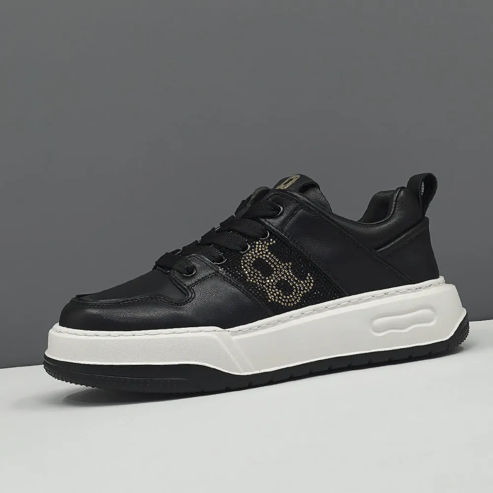 Men Fashion Casual Leather Court Sneakers