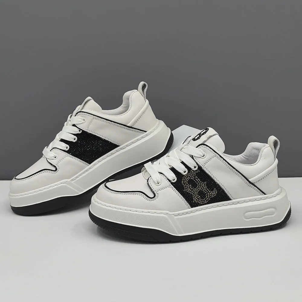 Men Fashion Casual Leather Court Sneakers