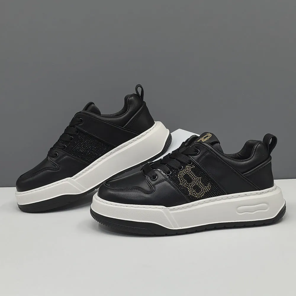 Men Fashion Casual Leather Court Sneakers