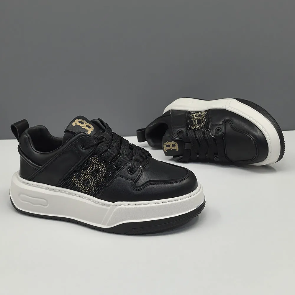 Men Fashion Casual Leather Court Sneakers
