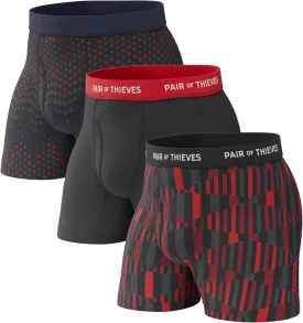Pair of Thieves Super Fit Men's Boxer Briefs ?C Soft, Breathable, Quick-Dry Underwear with 4-Way Stretch (2 & 3 Pack)