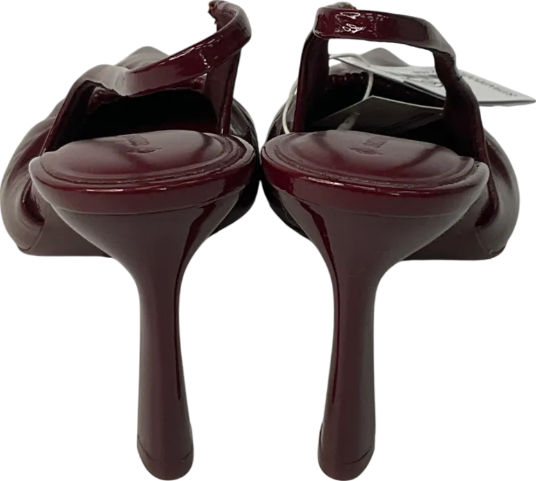 stadivarius Red Slingback Heeled Court In Burgundy UK 7 EU 40 👠