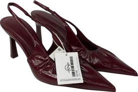 stadivarius Red Slingback Heeled Court In Burgundy UK 7 EU 40 👠