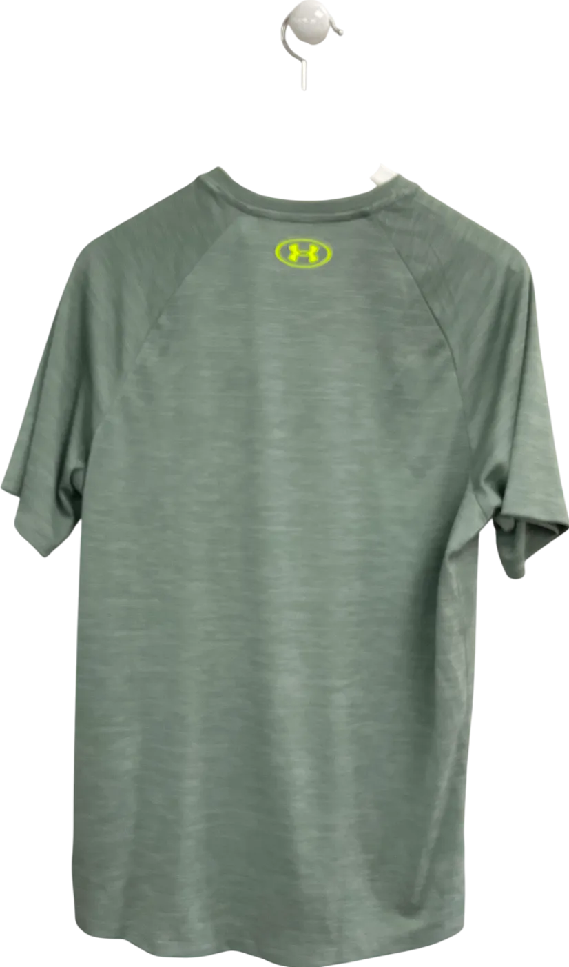 Under Armour Green Textured Short Sleeve UK M