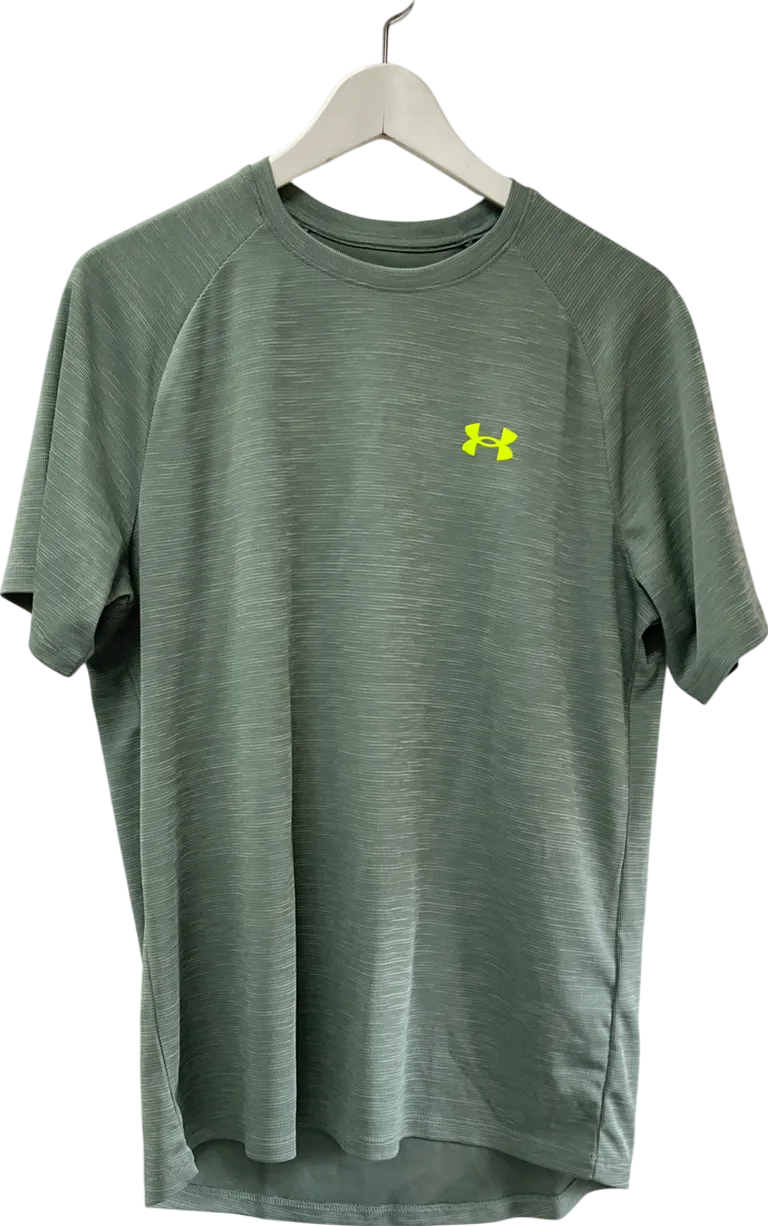Under Armour Green Textured Short Sleeve UK M